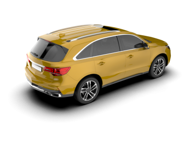 Beyaz arka planda bir araba. yüksek kaliteli fotoğraf. 3d oluşturma.