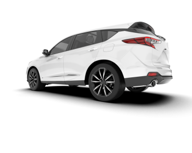 beyaz araba beyaz zemin üzerine izole