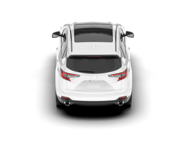 Beyaz arka planda modern şehir arabası. 3d oluşturma