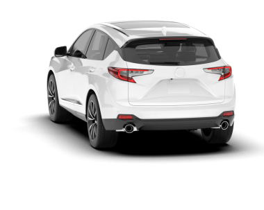 Beyaz arka planda modern lüks bir araba. 3d oluşturma.