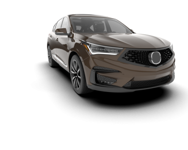 Modern araba arka planda izole edilmiş. 3D görüntüleme - illüstrasyon