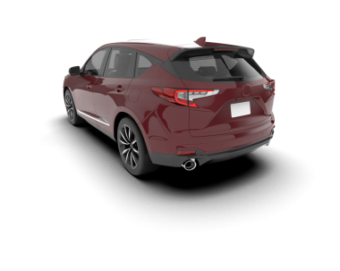 Beyaz arka planda modern bir araba. 3d oluşturma