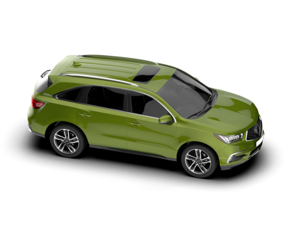 Modern SUV arabası beyaz arka planda izole edilmiş. 3D görüntüleme - illüstrasyon