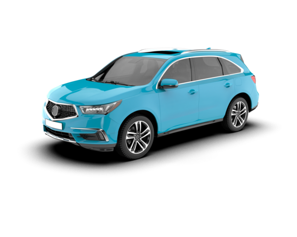 Mavi lüks SUV arabası beyazda izole edilmiş.