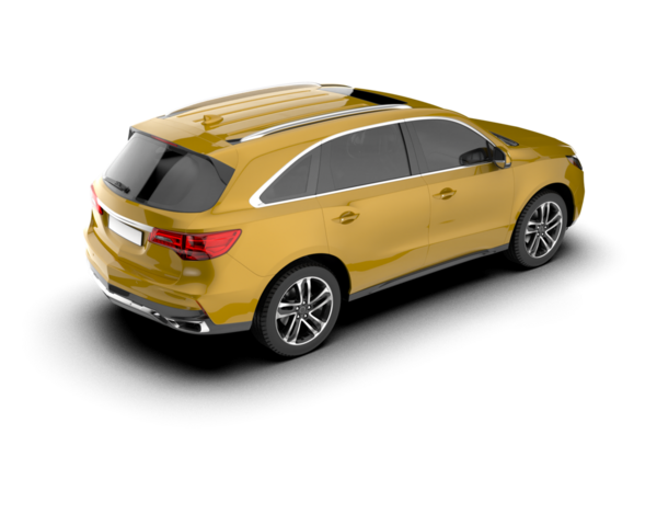 Beyaz arka planda bir araba. yüksek kaliteli fotoğraf. 3d oluşturma.