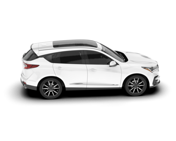 Gri arka planda gerçekçi beyaz bir araba. 3d oluşturma