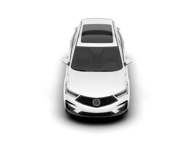 Modern araba beyaz arka planda izole edilmiş. 3d illüstrasyon