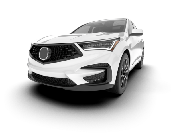 Modern lüks araba beyaz üzerine. 3d illüstrasyon