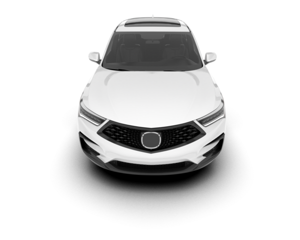 Araba modern araba manzaralı. beyaz arkaplanda izole