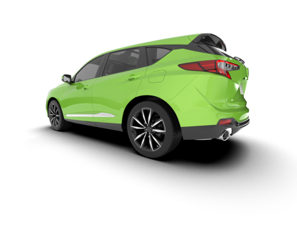 Modern kompakt araba beyaz arka planda izole edilmiş. 3d oluşturma