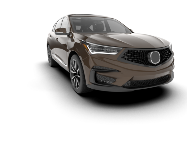 Modern araba arka planda izole edilmiş. 3D görüntüleme - illüstrasyon