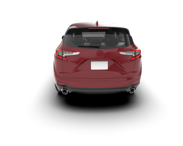 Kırmızı modern araba beyaz üzerine izole edilmiş. 3d oluşturma