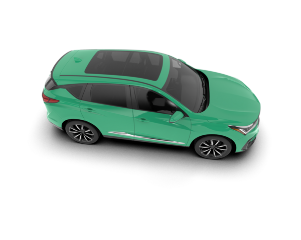 yeşil araba beyaz arka planda izole edildi
