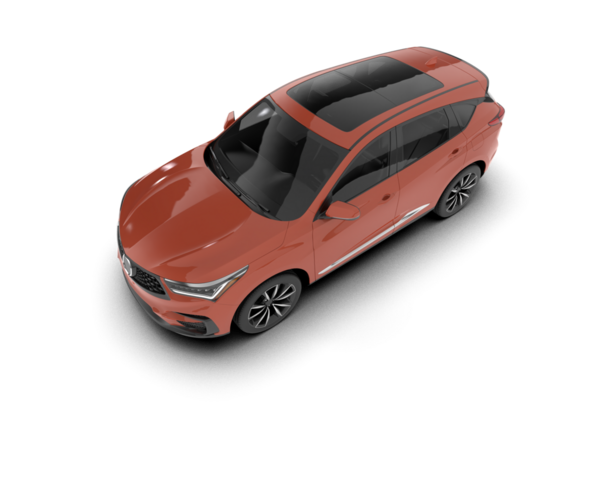 Kırmızı bir arabanın 3 boyutlu görüntüsü