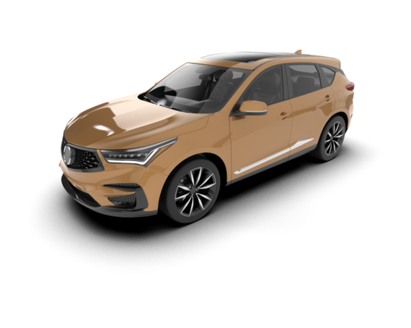 Gerçekçi bir SUV arabası. Yan görünüş. 3D görüntüleme - illüstrasyon