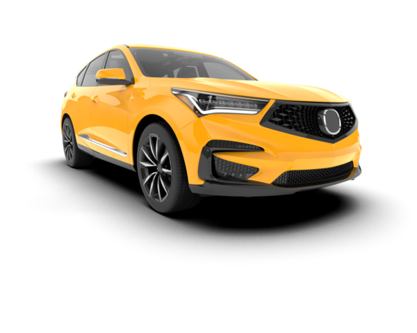 Modern araba arka planda izole edilmiş. 3d oluşturma