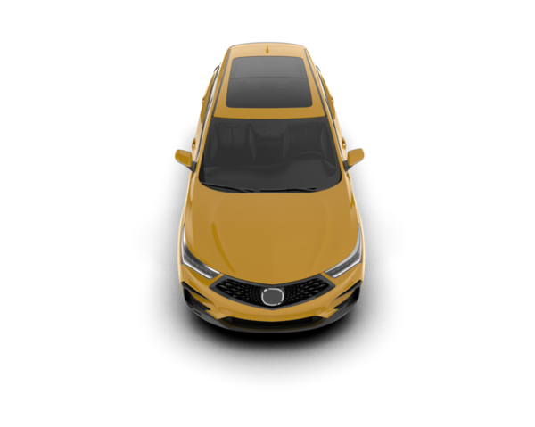 araba sarı renk 3D görüntüleme