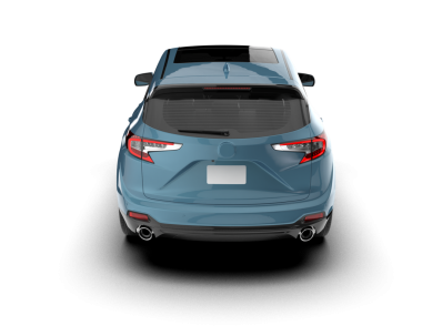 Modern araba beyaz arka planda izole edilmiş. 3 boyutlu - 3 boyutlu.