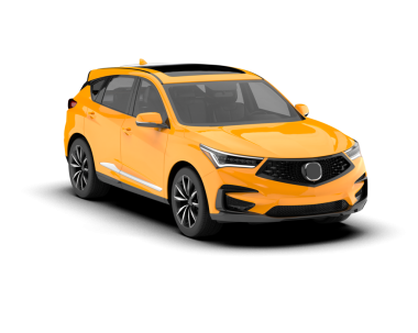 Beyaz arka planda modern bir araba. 3D görüntüleme - 3D