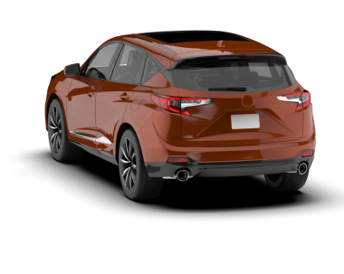 Araba beyaz arka planda izole edilmiş. 3d oluşturma -