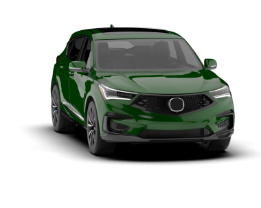 yeşil modern araba - 3D illüstrasyon