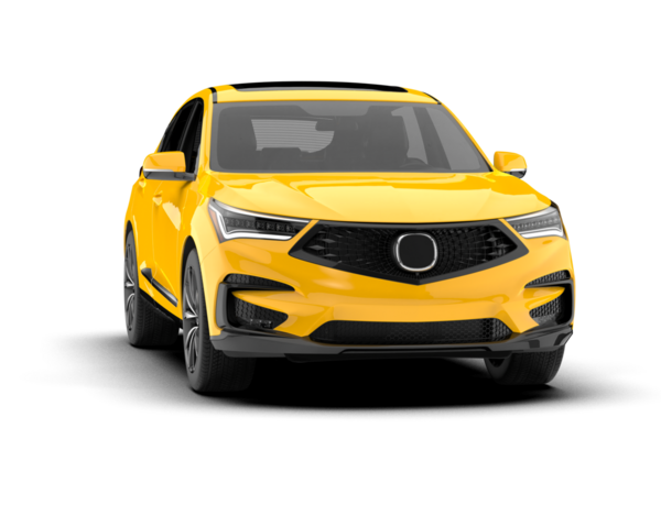 Modern araba arka planda izole edilmiş. 3D görüntüleme - illüstrasyon