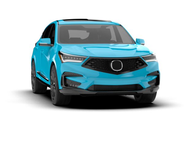 modern mavi araba beyaz arkaplanda izole edildi