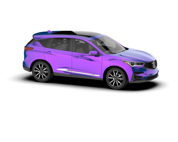 beyaz arkaplanda mor araba