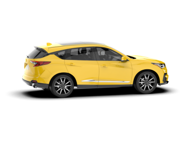 Modern kompakt araba. sedan. Beyaz arka planda izole edilmiş. 3d illüstrasyon.