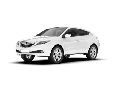 Beyaz arka planı olan beyaz, modern bir araba. 3d oluşturma