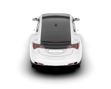 araba beyaz arkaplanda izole edildi.