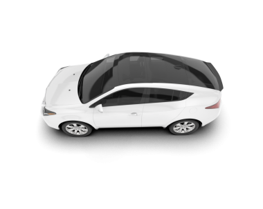 Beyaz arka planda izole edilmiş beyaz modern araba. 3d illüstrasyon.