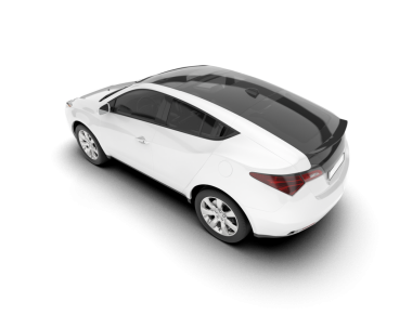 Modern araba beyaz arka planda izole edilmiş. 3d illüstrasyon