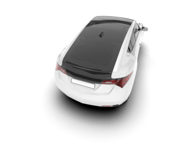 Modern elektrikli araba beyaz arka planda izole edilmiş. araba - ön ve yan görünüm