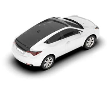 Gri arkaplanda beyaz araba rengi izole edildi