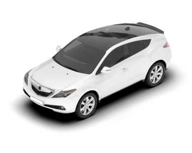 Araba beyaz zemin üzerine.