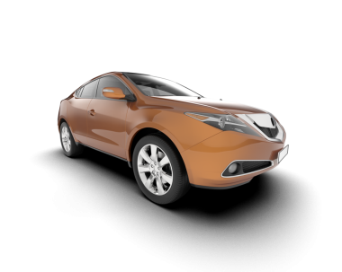 beyaz arkaplanda gerçekçi bir araba, vektör