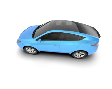 Beyaz arka planda bir araba. Araba ikonu. 3 Boyutlu Hazırlama.