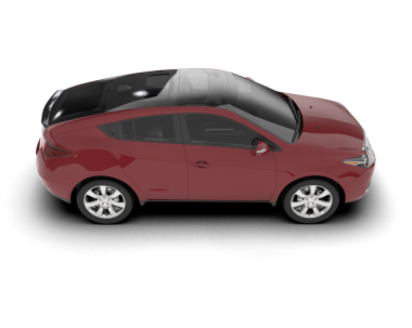 Beyaz arka planda kırmızı araba