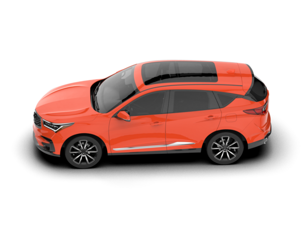 Yan hatları olan modern elektrikli araba. 3d oluşturma.