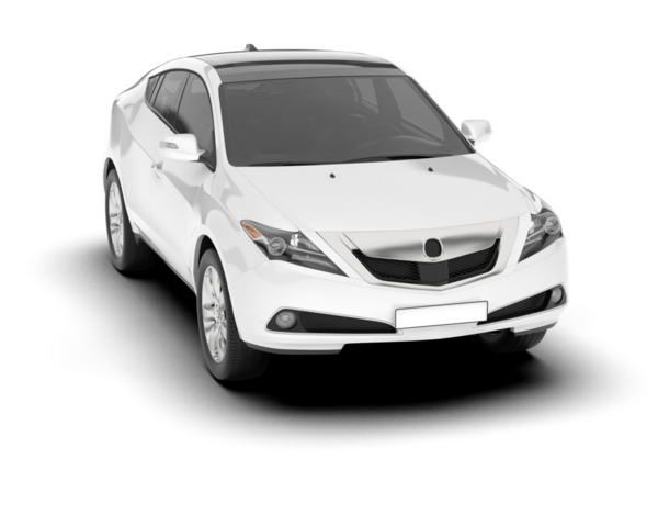 beyaz arka planda modern araba