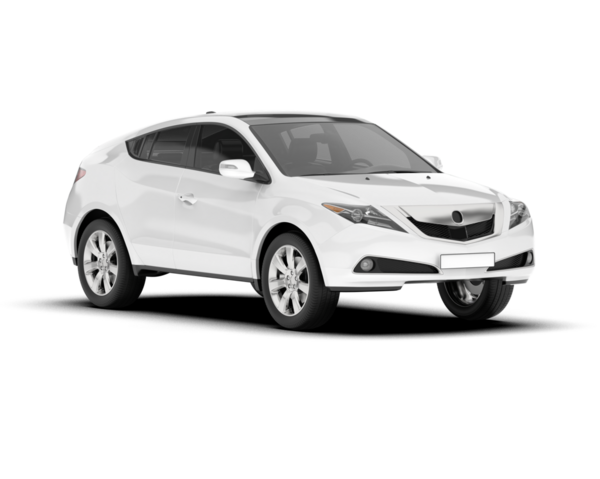 beyaz arkaplanda modern araba