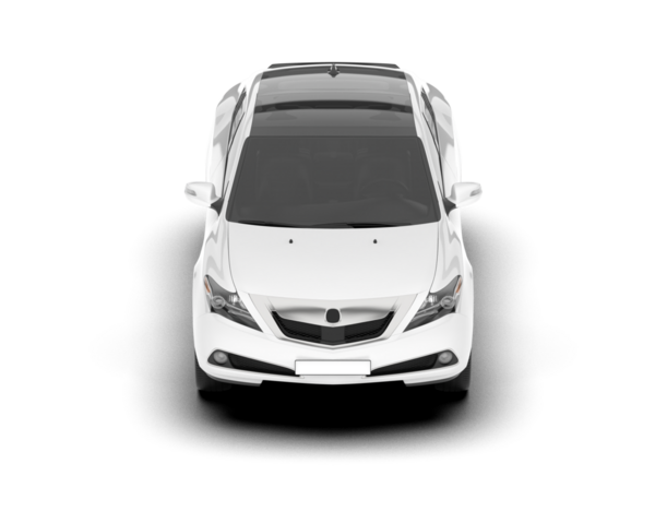 Beyaz arka planda beyaz lüks bir iş arabası.