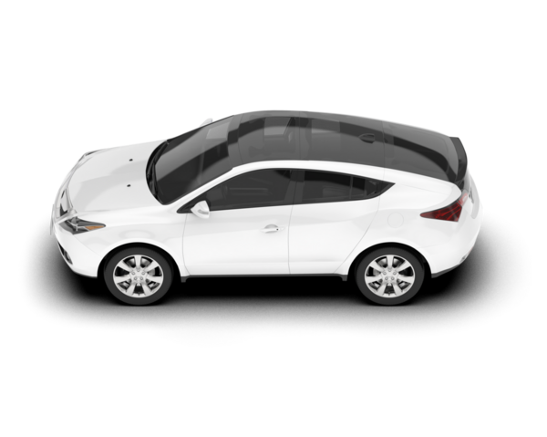 Beyaz, modern spor bir araba.