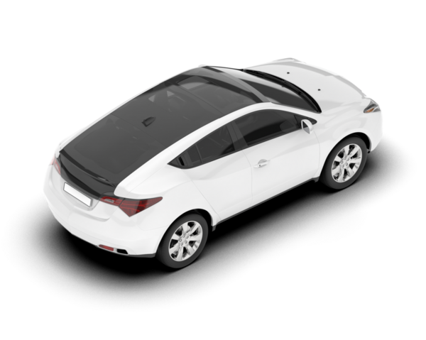 Gri arkaplanda beyaz araba rengi izole edildi