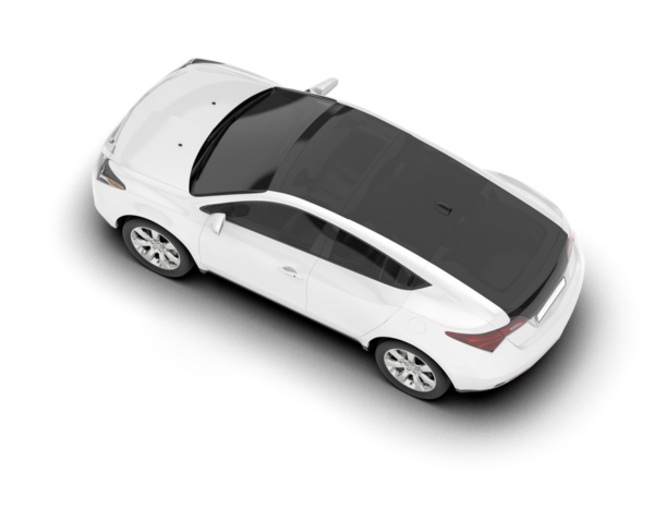 beyaz araba üzerinde beyaz izole