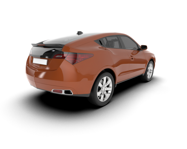 Beyaz arka planda modern bir araba. 3D görüntüleme - illüstrasyon