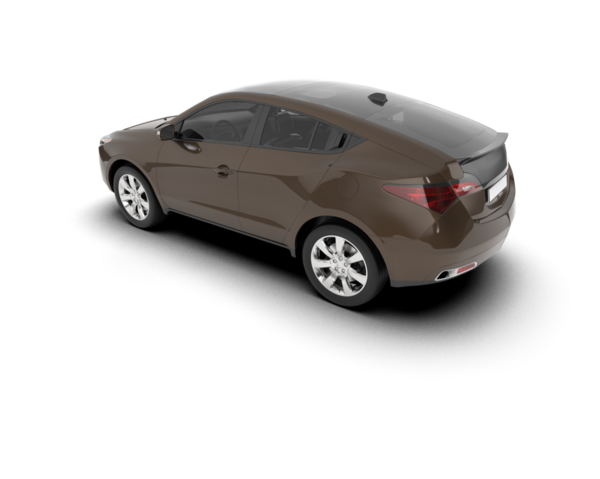 Beyaz arka planda bir araba. yüksek çözünürlüklü 3d