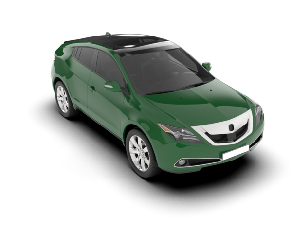 Modern araba beyaz arka planda izole edilmiş. 3 boyutlu - 3 boyutlu.