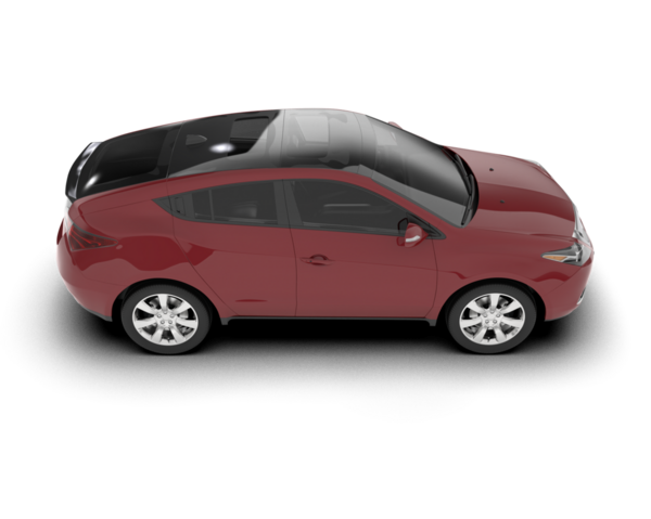 Beyaz arka planda kırmızı araba